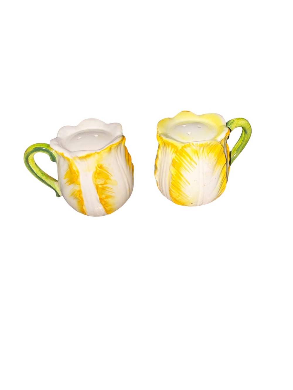 Vintage yellow flower salt and pepper shakers